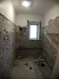 Redesigned bathroom interior
